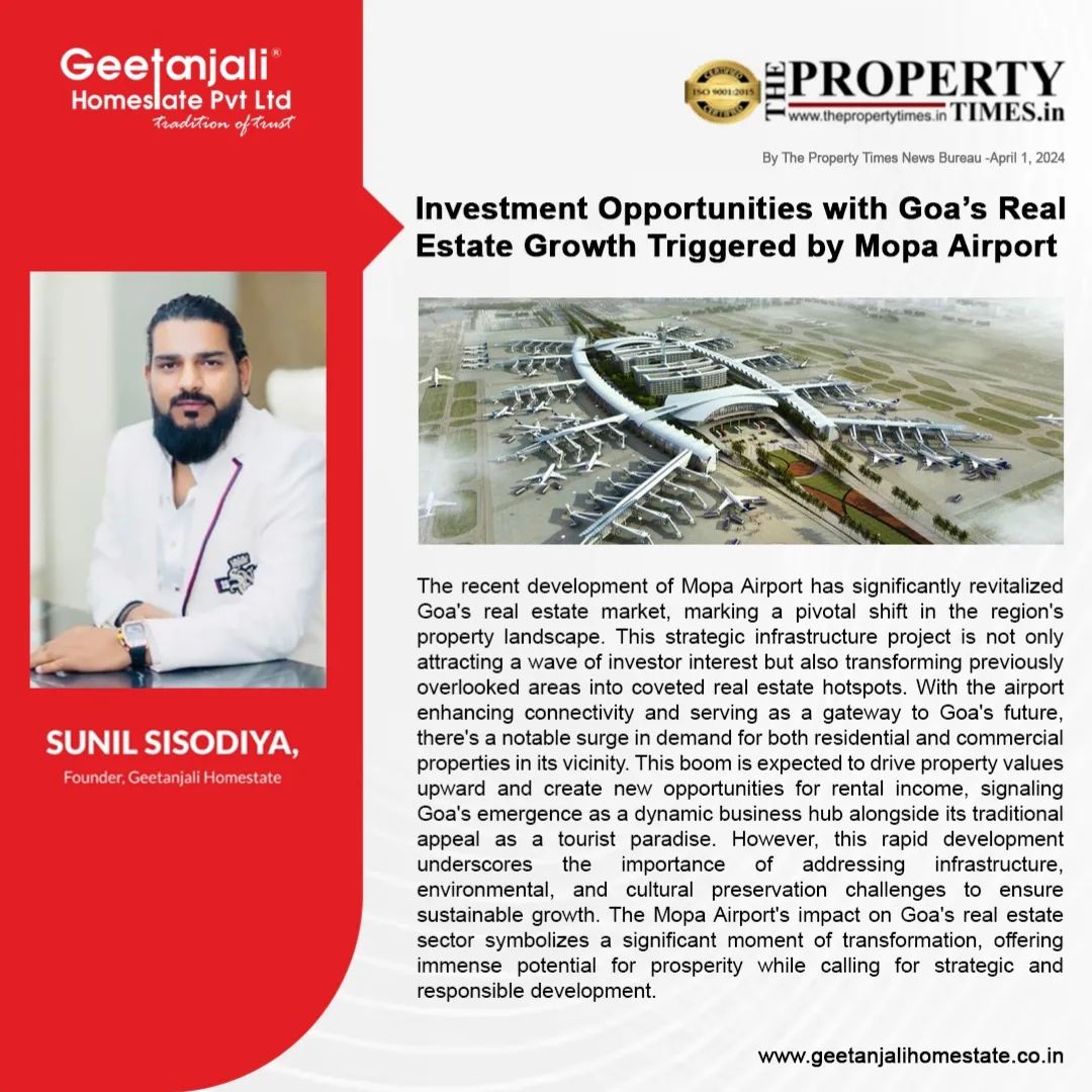 Investment Opportunities with Goa’s Real Estate Growth Triggered by Mopa Airport