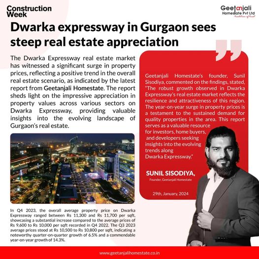Dwarka Expressway in Gurgaon sees steep real estate appreciation