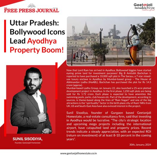 Uttar Pradesh: Bollywood Icons Lead Ayodhya Property Boom!