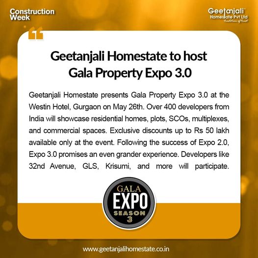 Geetanjali Homestate to host Gala Property Expo 3.0