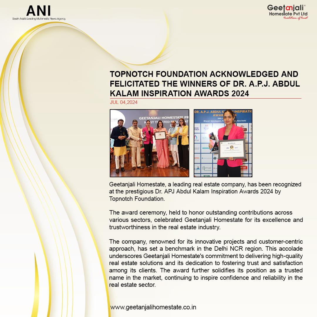 Topnotch Foundation Acknowledged And Felicitated The Winners Of DR. A.P.J. ABDUL KALAM INSPIRATION AWARDS