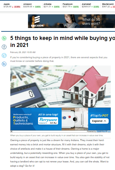 5 things to keep in mind while buying your dream home in 2021