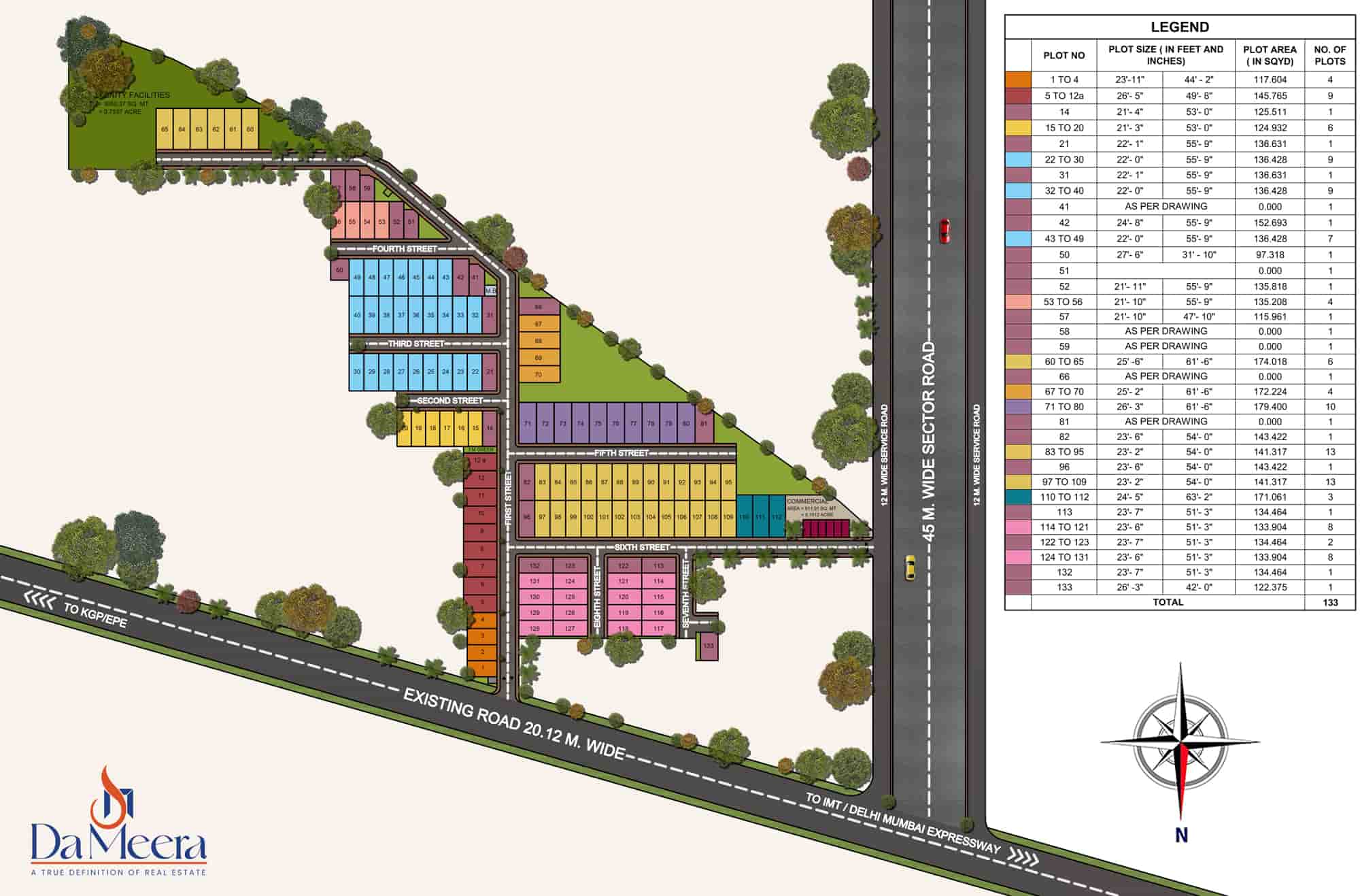 DaMeera City Sector 121 Faridabad - Location