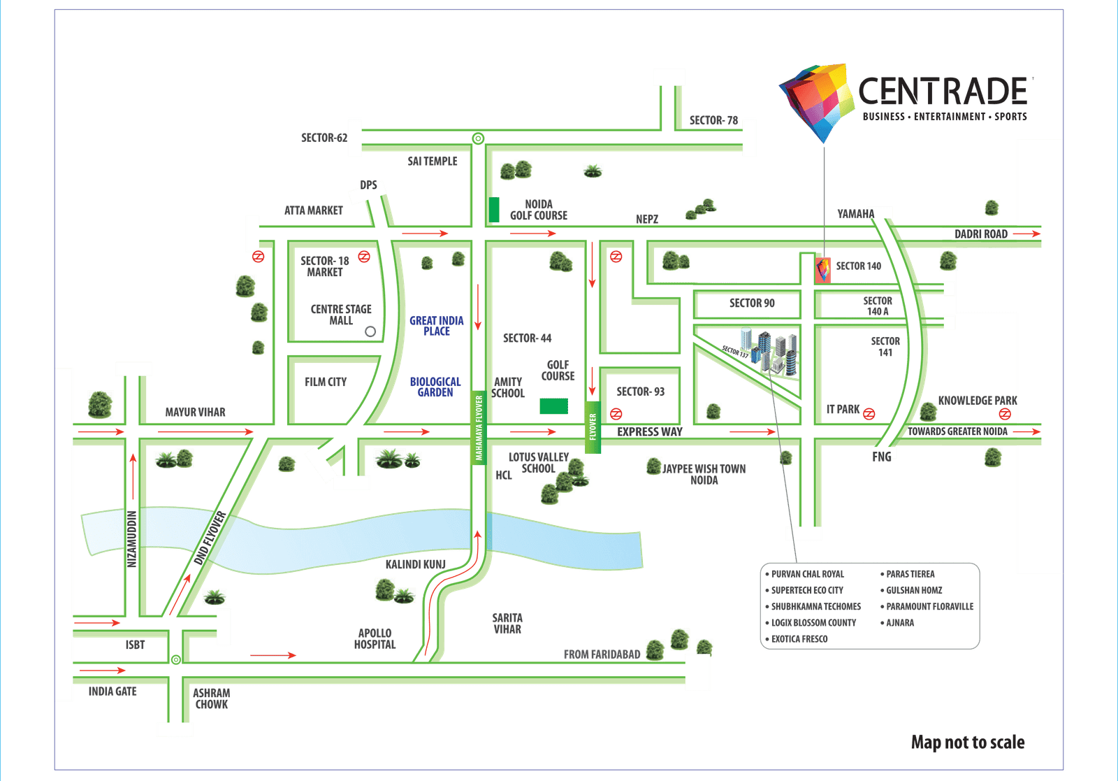 Krasa Centrade Business Park - Location map