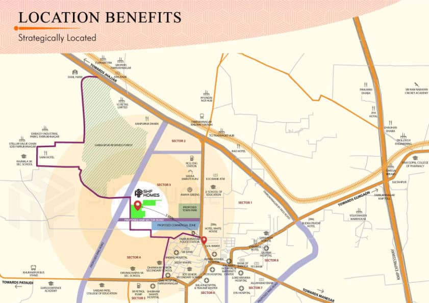 SHF Homes, Sector 3 Gurgaon - Location