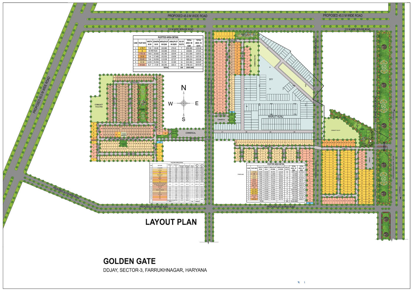 Yashvi Golden Gate Residency, Farukh Nagar, Sector 3, Gurgaon - Layout Plan